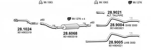 ASSO ART4150 Exhaust System